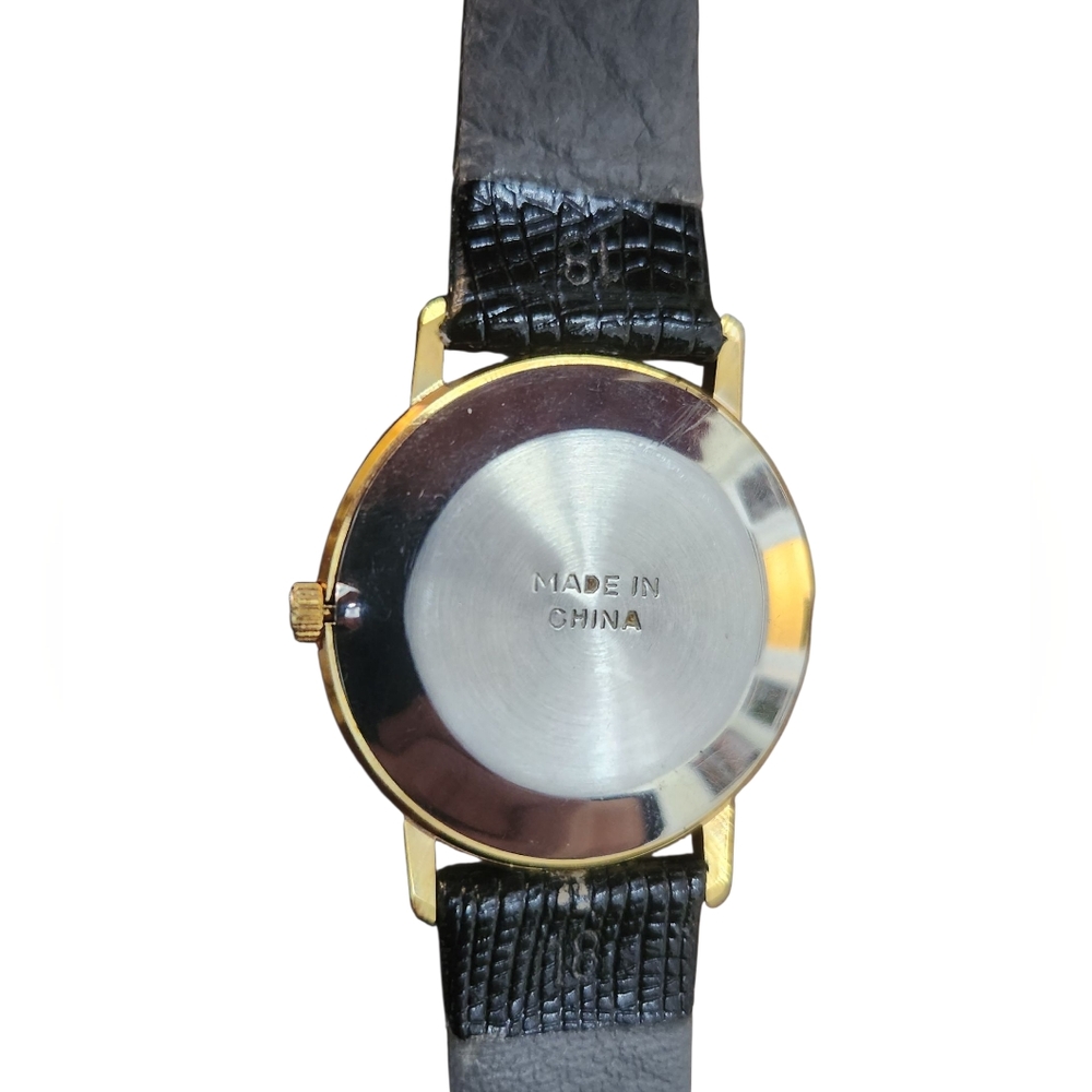 Pepsi-Cola Gold Watch with Leather Black Strap EUC 🎉Host Pick🎉 - Picture 2 of 8